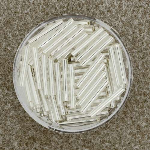 Glasstifte mit Silbereinzug, 15 mm, 15 g.