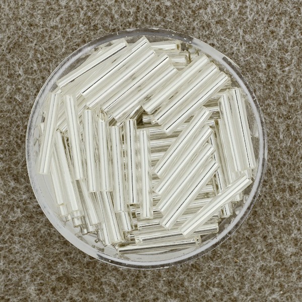 Glasstifte mit Silbereinzug, 6 mm, 15 g.