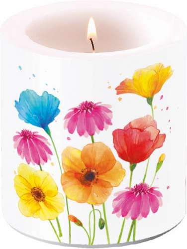 Design-Kerze Sommerblumen
