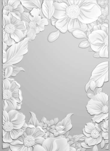 3D-Embossing Folder, A6, Blumenrahmen 1, Kunststoff, 10,5 x 14,8 cm