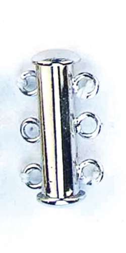 Magnetverschluss, 3-reihig, 18 mm, silberfarbig
