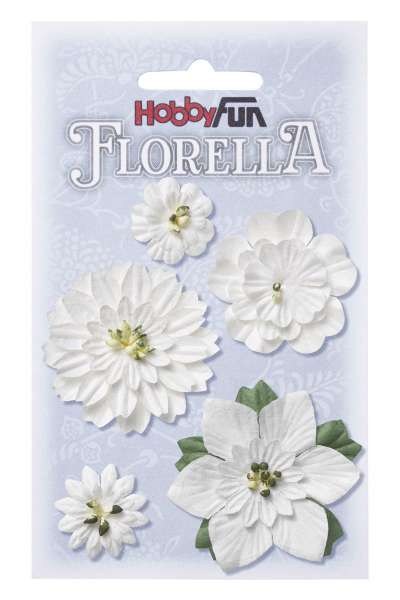 Florella Blüten aus Maulbeerpapier, 2 - 5 cm, 5 Stück