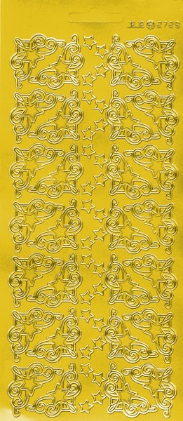 Stickerbogen, 3D-Sternen-Ecken, 10 x 23 cm
