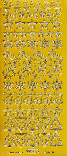 Stickerbogen, Christmas, 10 x 23 cm