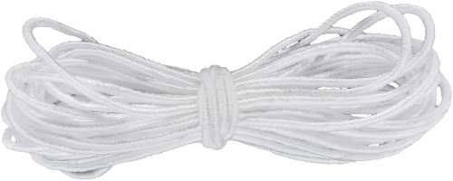 Hutgummi, weiß, Ø 2 mm, 5 Meter, elastisch und strapazierfähig
