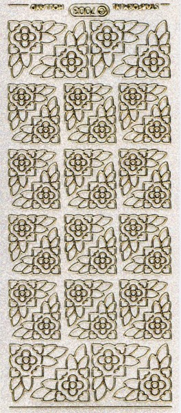 Stickerbogen, transparent, irisierend, Ecken, 10 x 23 cm