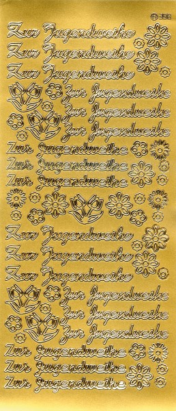 Stickerbogen, Zur Jugendweihe, 10 x 23 cm