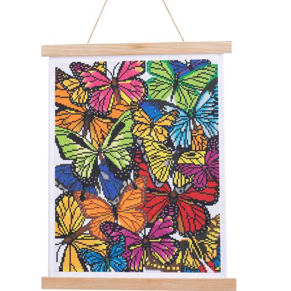 Crystal Art Scroll-Bild, Schmetterlinge
