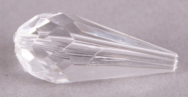 Acryl-Tropfen, kristall, geschliffen, 25 x 11 mm, Lochgröße 1,5 mm, 2 Stück