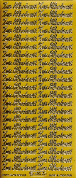 Stickerbogen, Zur Hochzeit, 10 x 23 cm