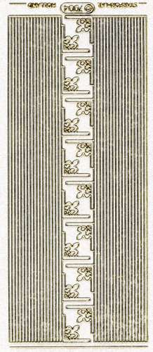 Stickerbogen, transparent, irisierend, Streifen & Ecken, 10 x 23 cm