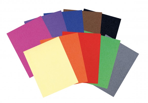 Karten-Spar Set, Farbmix, A4, für A5 Karten, 50 Bogen, 10 Farben, 200 g/qm