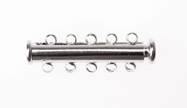Magnetverschluss, 5-reihig, 30mm, silber