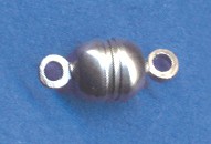 Magnetverschluss, Kugel, 5 x 4 mm, silberfarbig, 2 Stück