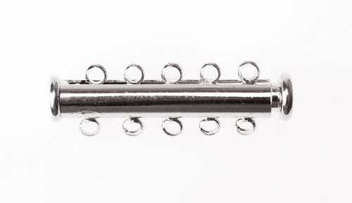 Magnetverschluss, 5-reihig, 30mm, silber