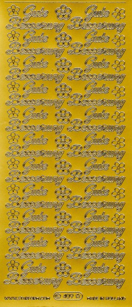 Stickerbogen, Gute Besserung, 10 x 23 cm