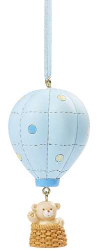 Baby-Ballon, blau, 6,5 cm, Ø 3,3 cm, Polyresin