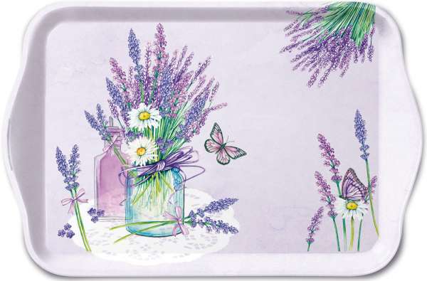 Design-Tablett, Lavendel, Kunststoff, 13 x 21 cm