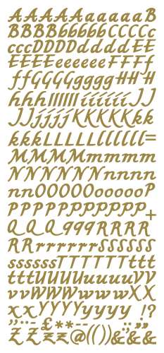 Stickerbogen, Buchstaben A-Z, 10 x 23 cm