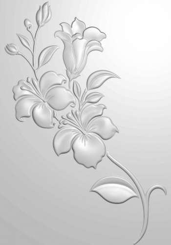 3D-Embossing Folder, A6, Blumenranke, Kunststoff, 10,5 x 14,8 cm