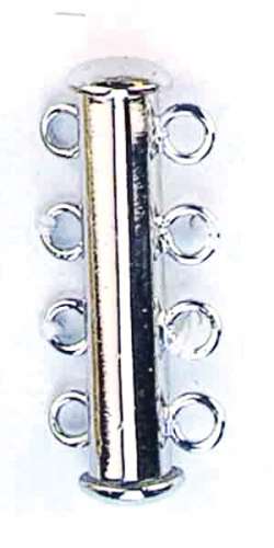 Magnetverschluss, 4-reihig, 25mm, silberfarbig