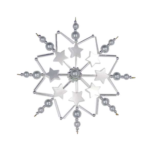 Bastelset, Weihnachtsstern, grau-silber, Ø 12 cm, mit Anleitung