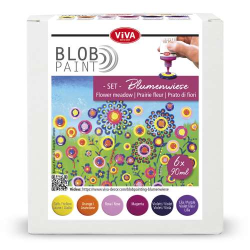 Blob Paint Farb-Set, Blumenwiese, Set 6 Flaschen je 90 ml