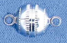 Magnetverschluss, rund, 7mm, platinfarbig, 2 Stück