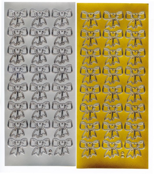 Stickerbogen, Schleifchen, 10 x 23 cm