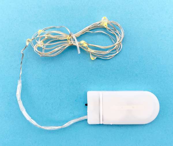 LED-Lichterkette, Micro, mit Draht, 20 Lichter, Länge 220 cm, warm-weiß, Zuleitung 30 cm