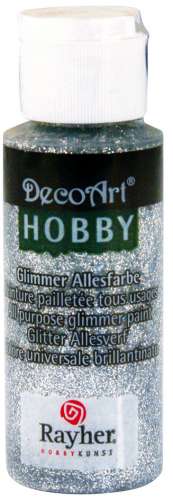 Glimmer-Allesfarbe, Flasche 59 ml, brillant silber