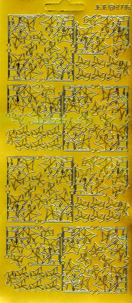 Stickerbogen, 3D-Blätter-Ecken, 10 x 23 cm