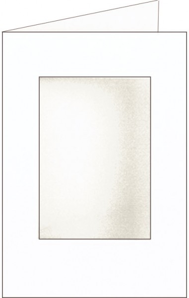 Passepartoutkarten mit Umschlag, 10 Sets, Ausschnitt Rechteck, A6, weiß