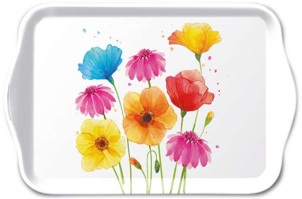 Design-Tablett Sommerblumen