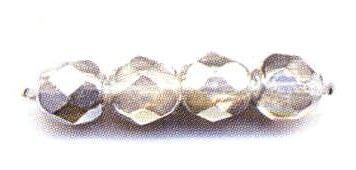 Glasschliffperlen, feuerpoliert, 6 mm, 50 Stück
