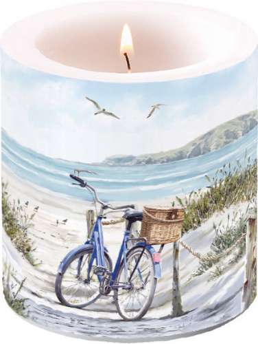 Design-Kerze Fahrrad am Strand