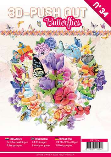 3D-Buch für Grußkarten, Schmetterlinge