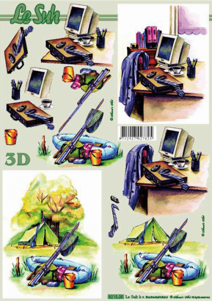3D-Etappenbogen, A4, Büro & Angler