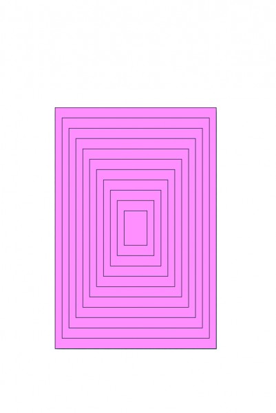Stanzschablonen-Set, Rechtecke, 1,2 x 1,7 - 7,3 x 11,8 cm, 11-teilig