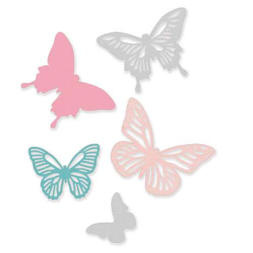 SIZZIX-Stanzschablonen-Set Schmetterlinge, 5-teilig