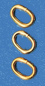Zwischenringe, Oval, 4,5 x 6 x 0,8 mm, gold, 20 Stück