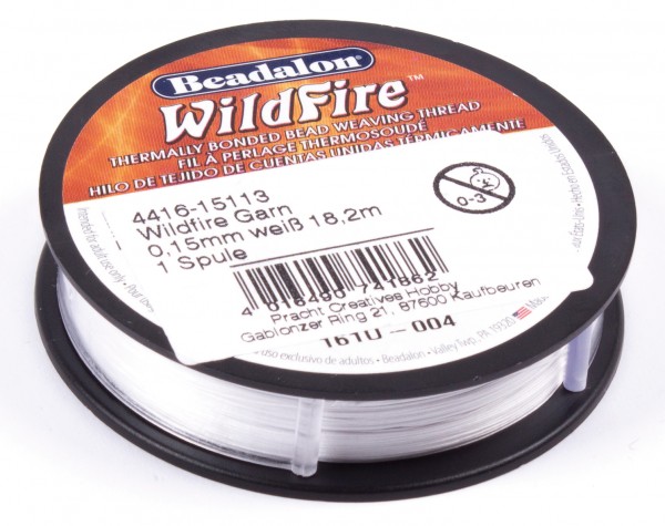 Wildfirefaden, Ø 0,15 mm, Spule 18,2 m, weiß