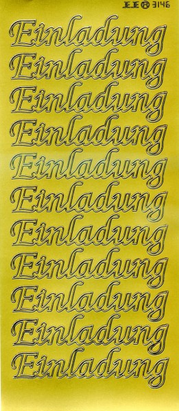 Stickerbogen, Einladung, 10 x 23 cm