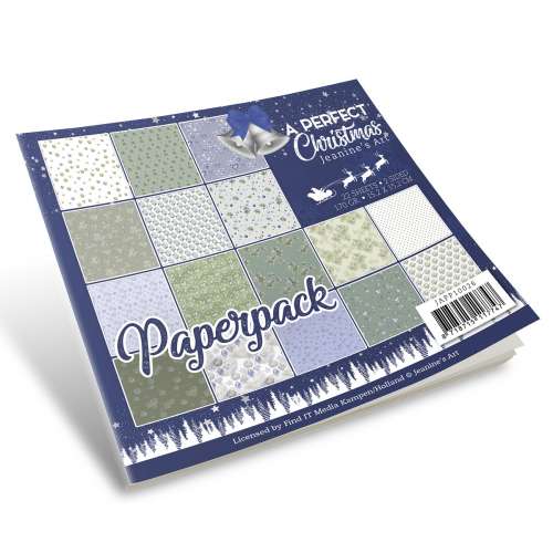Papier-Set, Perfect Christmas, 22 Bogen, 15,2 x 15,2 cm, 170 g/qm, 16 Designs