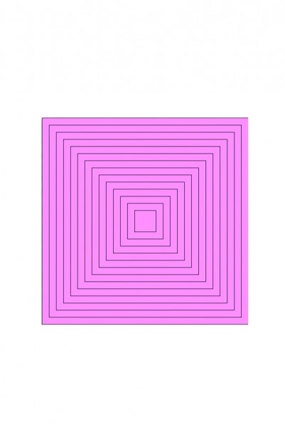 Stanzschablonen-Set, Quadrate 1, 1,1 x 1,1 - 9 x 9 cm, 14-teilig
