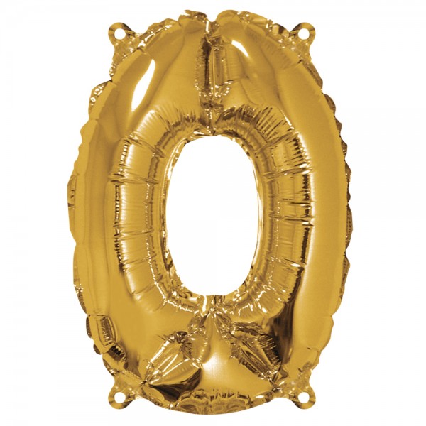 Folienballon, 40 cm, gold, mit 4 Aufhängösen