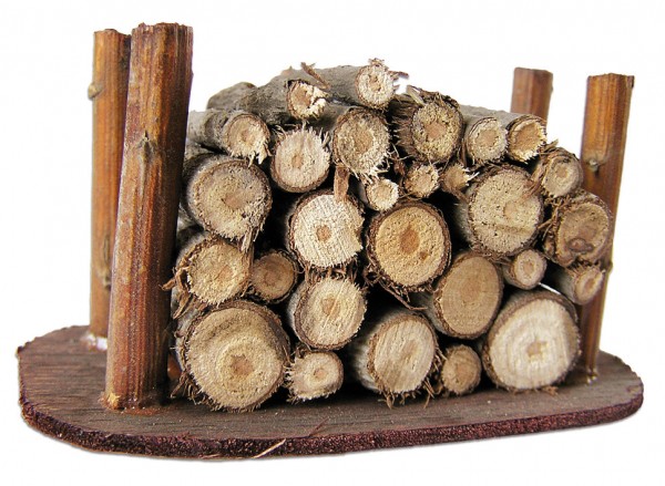Holzstapel, 6 x 4 x 5 cm