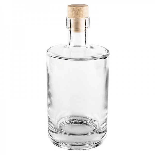 Glasflasche mit Korken, Ø 8,2 cm, 500 ml, Höhe ca. 18cm