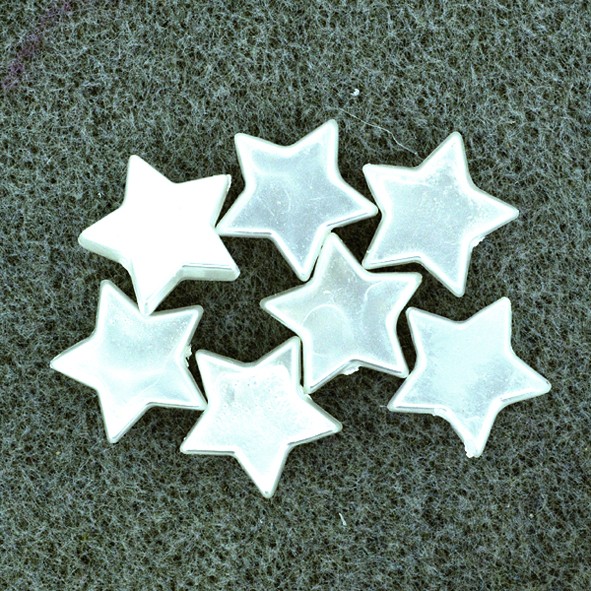 Wachsperlen, metallic, Stern, 14 mm, 12 Stück