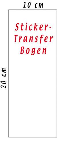 Sticker-Transfer-Bogen, 10 x 23 cm